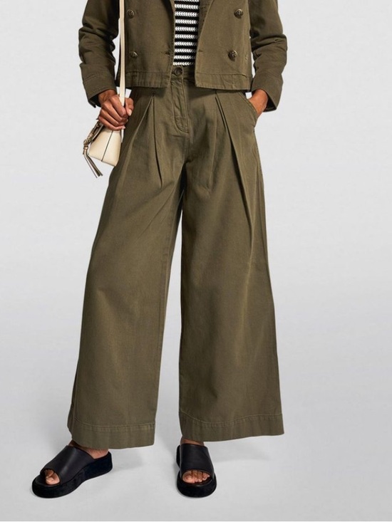 ME+EM Pants - ME+EM Soft Twill Wide Leg Trouser